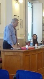 Il consigliere Mollica nel suo intervento in Consiglio