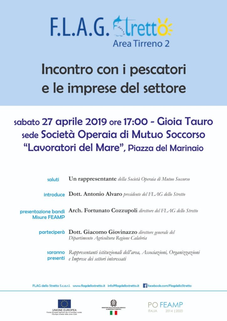 Locandina Flag_Incontro a Gioia tauro con i pescatori e le imprese del settore