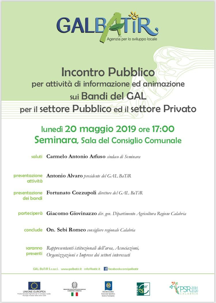 Locandina GalBatir incontro Seminara