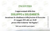 Aggiornamento –  nuovi appuntamenti pubblici per la lista “Sviluppo e Solidarietà”